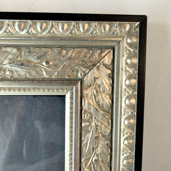 Vintage Ornate Silver Oak Leaf Picture Frame Wall Mount 5 x 7 photo - Picture 4 of 6